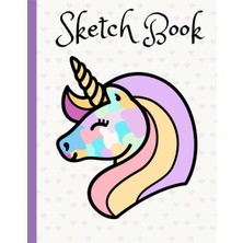Sketchbook: Cute Colorful Unicorn Kawaii Large Sketchbook/notebook: Sketchbook/notebook For Girls And Artist Kids To Sketching And Drawing Or Doodling, 110 Pages Of "8.5X11"