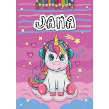 Jana: Livre De Coloriage Personnalisé Pour Jana | Licorne | Cadeau D'anniversaire Pour Fille ... | 4 À 8 Ans | 25 Motifs De Licorne Avec Le Prénom Jana, Grand Format A4 (21 x 29.7 Cm)