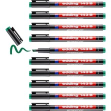 Edding 143 B Permanent Kalem - Asetat Kalemi Yeşil - 10 Kalem - Kesik Uç 1-3 mm