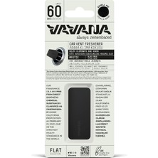 Vavana Araba Klima Kokusu, Flat Oto Kokusu, 60 Gün Etkili Araç Kokusu (Siyah Musk)