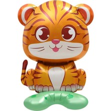 Safari Kaplan Figür Ayaklı Folyo Balon 48 * 50 cm