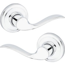 Kwikset Tustin Iç Geçit Kapı Kolu, Dolap ve Koridor Kapıları Için Kol, Ters Çevrilebilir Kilitlemesiz Kol Kolu, Parlak Krom