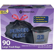 Bir Üye Markası 33 Galon Power-Guard Ipli Çöp Torbaları (90 Ct.) - 1'li Paket