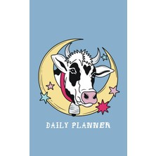 Daily Planner Notebook With Mood Tracker: Cow Print
