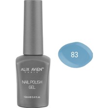 Alıx Avıen Mavi Gri Kalıcı Oje 83-Yoğun Renk Veren Jel Oje 12 Ml-Nail Uv Gel Polish 83