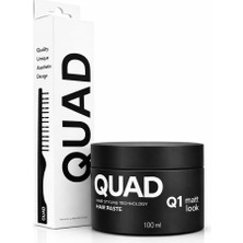 Quad Q1S Mat Görünüm Saç Pastası, Doğal Hacim, Güçlü Tutuş, Mucizevi Tarak ile Set, Unisex, 100 ml