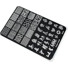 Nail Art Stamping Baskı Plakası Büyük Boy Xl F01