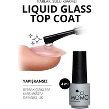 Momo Professional Kalıcı Oje Için Liquid Glass Top Coat 4 ml