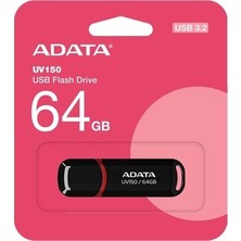Esranın Dünyası Adata UV150-64GB Usb3.2 Gen1 Black Flash