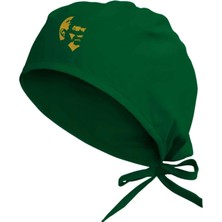 Altın Sarısı Atatürk Silüeti & K.atatürk Imza Baskılı Cerrahi Bone Ameliyathane Yeşili