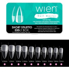 Yeni Nesil Protez Tırnak Jel Tips Soft Gel Tips Short Stiletto 550 Adet