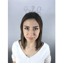 Hobigram Gümüş Taşlı Bride Taç