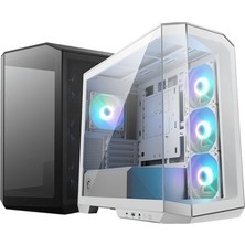 Esranın Dünyası Msı Mag Pano M100R Pz Whıte Temperli Cam 3X120MM 1X120MM Argb Fan Matx Beyaz Panoramik Gaming