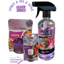 3lü Egzotik Oto Koku ve Oda Koku Seti Jel KOKU&SPREY500ML&ASMA Koku