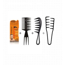 Fontenay Saç Şekillendirici Toz Wax Ultra Strong Turuncu 20GR+ŞEKIL Tarak X2+Mucizevi Tarak 4'lü Set