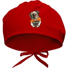Cool Dog Baskılı Cerrahi Bone Doktor ve Hemşire Bonesi Hastane Bonesi