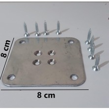 8 cm E 8 cm Ahşap Bağlantı Saçı, Düz Metal Aparat, Ayak Aparatı, Metal Saç, Düz Aparat, Saç Aparat Metal