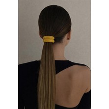 Katia & Bony Oval Kemik Aksesuarlı Lastik Toka Sarı Tek Ebat