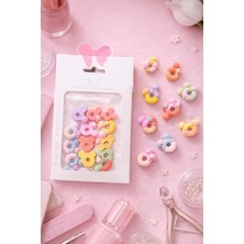 Yoonail Professional Nail Ornament Charm, Fiyonklu Donut Temalı Tırnak Süsleme Seti, 10 Parça