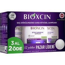 Bioxcin Siyah Sarımsak Şampuan 3 x 300 ml – Saç Dökülmesine Karşı, Biocomplex B11 ve Bitki Ekstreli Güçlendirici Formül – 3 Al 2 Öde