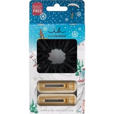 Invisibobble - Set L Apres Ski Date Night 3pc - 2 Klipsli + 1 Kumaş Kaplı Saç Tokası