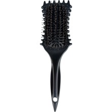 Curl Defining Styling Brush, Kıvırcık Kavisli 9 Sıra Bukle Belirginleştirme Fırçası (Siyah)