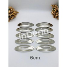 Metal Çıtçıtlı Toka (6 Cm) 10 Adet Metalik Tek Ebat