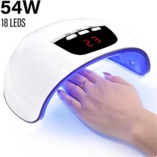 54W Uv LED Jel Tırnak Kurutucu Kızılötesi Sensör LCD Ekran 18 LED