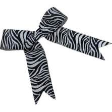 Zebra Desenli Fiyonklu Saç Tokası