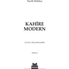 Kahire Modern: 1988 Nobel Edebiyat Ödülü - ( Kapak Değişebilir )