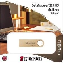 Esranın Dünyası Kingston DTSE9G3-64GB 64GB 220MB-S Metal USB 3.2 Gen 1 Datatraveler Se9 G3 Flash