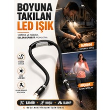 Genel Tedarik Boyun Lambası – 4 LED 3 Mod, Eller Serbest Tamir & Koşu & Okuma Feneri, Esnek Boyunluk