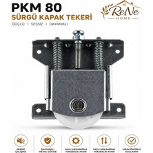 Rene Home Pkm 80 Sürgülü Dolap Kapağı ve Gardrop Sürgü Kapağı Tekeri