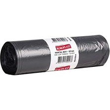 Endüstriyel Hantal Boy Çöp Poşeti Siyah 10'lu 100X150 Cm, Yırtılmaz & Sızdırmaz, Kalın, Çift Katlı, Geri Dönüştürülebilir, Fabrika, Depo, Inşaat, Otel, Restoran, Hastane, Atölye