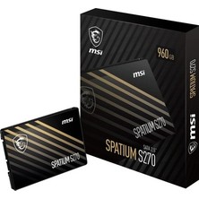 Esranın Dünyası Msı SSD Spatıum S270 Sata 2.5 960GB R:500