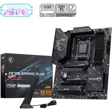 Esranın Dünyası Msı X870E Gamıng Plus Wıfı Am5 Ddr5 8200MHZ(OC) 3x M.2 USB 40GBPS HDMI Dp 5g Lan Wıfı 7 Rgb