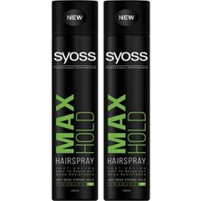 Syoss Max Hold Saç Spreyi, 400ML, 48 Saat Mega Güçlü Tutuş, 2'li Set