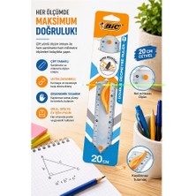 ArtMaster Dayanıklı Plastik Cetvel 20 cm 1ADET Bic Plastik Cetvel Şeffaf Geometri Çizim Cetveli Kavraması Kolay Cetvel Okul Sınıf