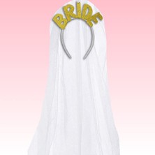 Süsle Bebek ve Parti Bride Tüllü Taç - Altın