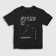 Presmono Unisex Çocuk Siyah Super Hero Maskoff Future T-Shirt