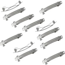 Hobigram 5 Adet 5 cm Gümüş Renk Metal Otomatik Toka Boş Süslenmemiş - TK2702202320