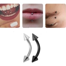 Takıconcept 2'li Set Çelik Sivri Uçlu Kaş Rook Piercing, Karışık Renk