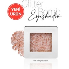Mücevher Parlaklığında Yoğun Pigmentli Tekli Far Glitter Bomb Eyeshadow 06 Twilight Gleam