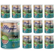 Mystic Yavru Köpek Kuzulu Pate 400 gr x 12 Adet