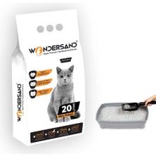 Wondersand 20 Lt Ince Tane Aktif Carbon Kokusuz Süper Topaklanan Premium Kedi Kumu
