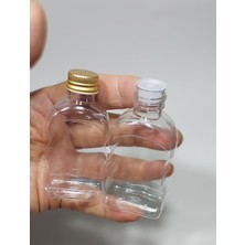 Wellline Boş Tıpalı Gold Renk Kapaklı Şişe 50 ml Şeffaf 10 Adet, ŞIŞE23010A33