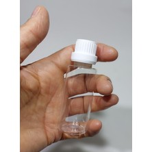 Wellline 10 Adet Boş Şişe Beyaz Kilitli Kapaklı Kolonya Şişesi Doldurulabilir Cep Plastik Parfüm Şişesi 50 Ml, SPREYLISI0087