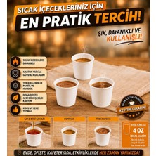 4 Oz Karton Bardak 500 Adet Maycup Beyaz Desenli (Espresso-Türk Kahvesi)