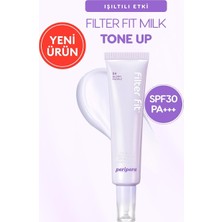 Peripera, Işıltılı, Ton Eşitleyici Krem Filter Fit Milk Tone Up (004 Glowy Purple) SPF30 Pa++