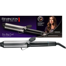 Remington Saç Maşası Pro Big Bukle, Büyük Bukleler Için 38 Mm, 4 Kat Koruma, Antistatik Seramik Turmalin Kaplama, 8 Sıcaklık Ayarı, 30 Saniye Isınma Süresi, Gümüş / Gri CI5538